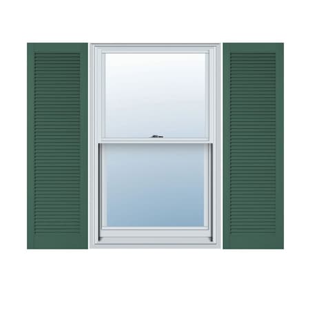 Ekena Millwork Mid-America Vinyl, Custom Straight Top All Louver, Open Louver Shutters, L61240028 L61240028